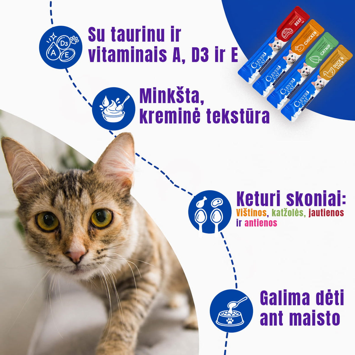 Kreminiai skanėstai katėms