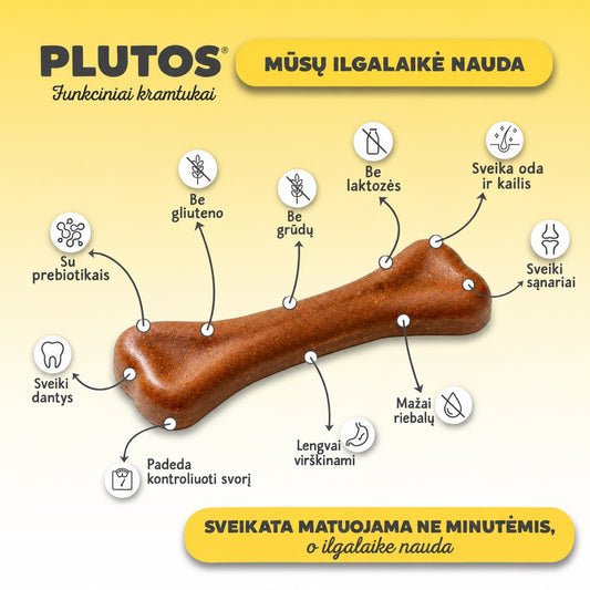 PLUTOS Senior funkcinis sūrio kramtukas vyresniems šunims