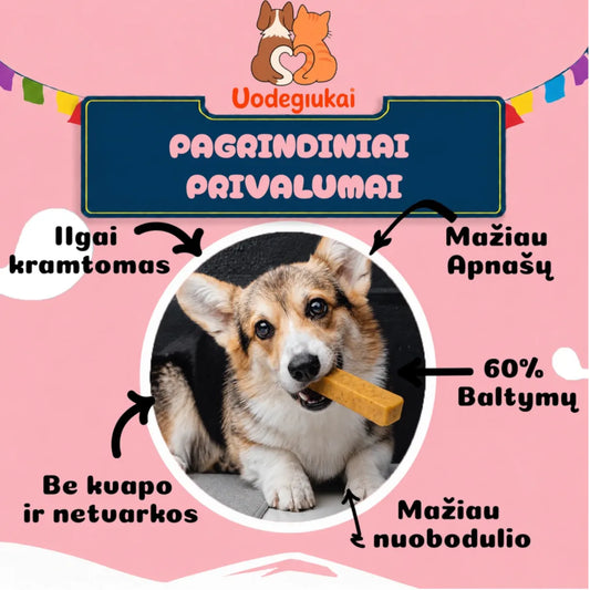 Natūralus YAK sūrio kramtukas su kepenėlėmis šunims