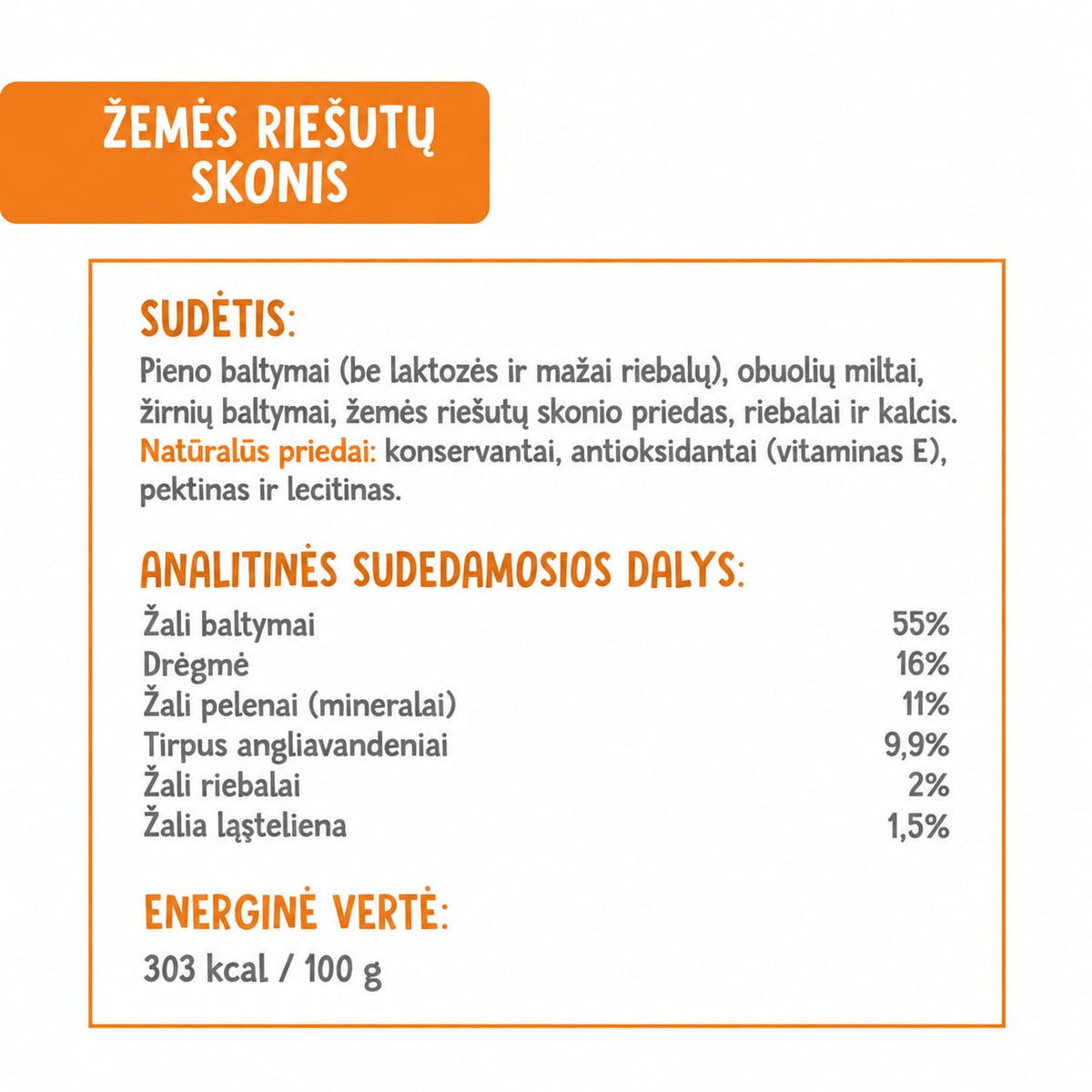 Plutos sudėtis riešutų kremas