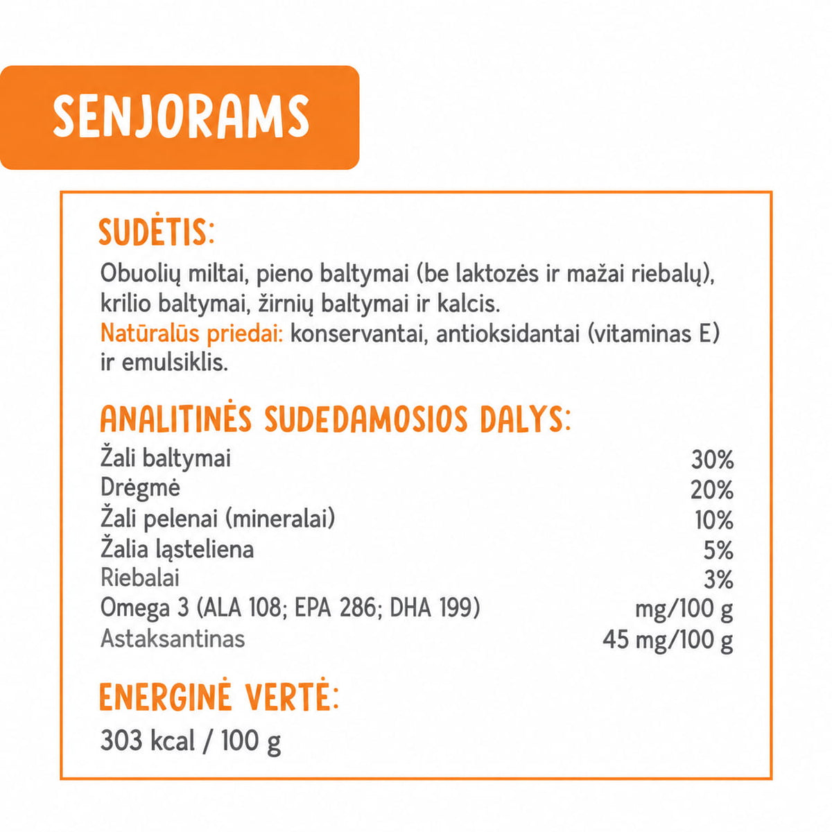 Plutos sdėtis senjorams