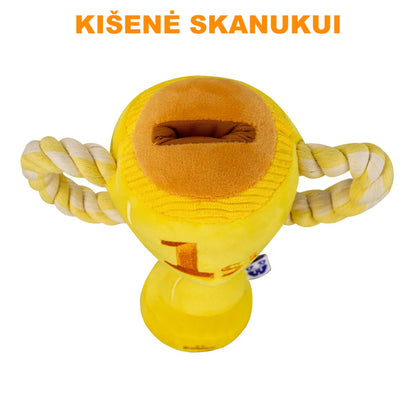 Žaislas šuniukams taurė su kišene skanukui