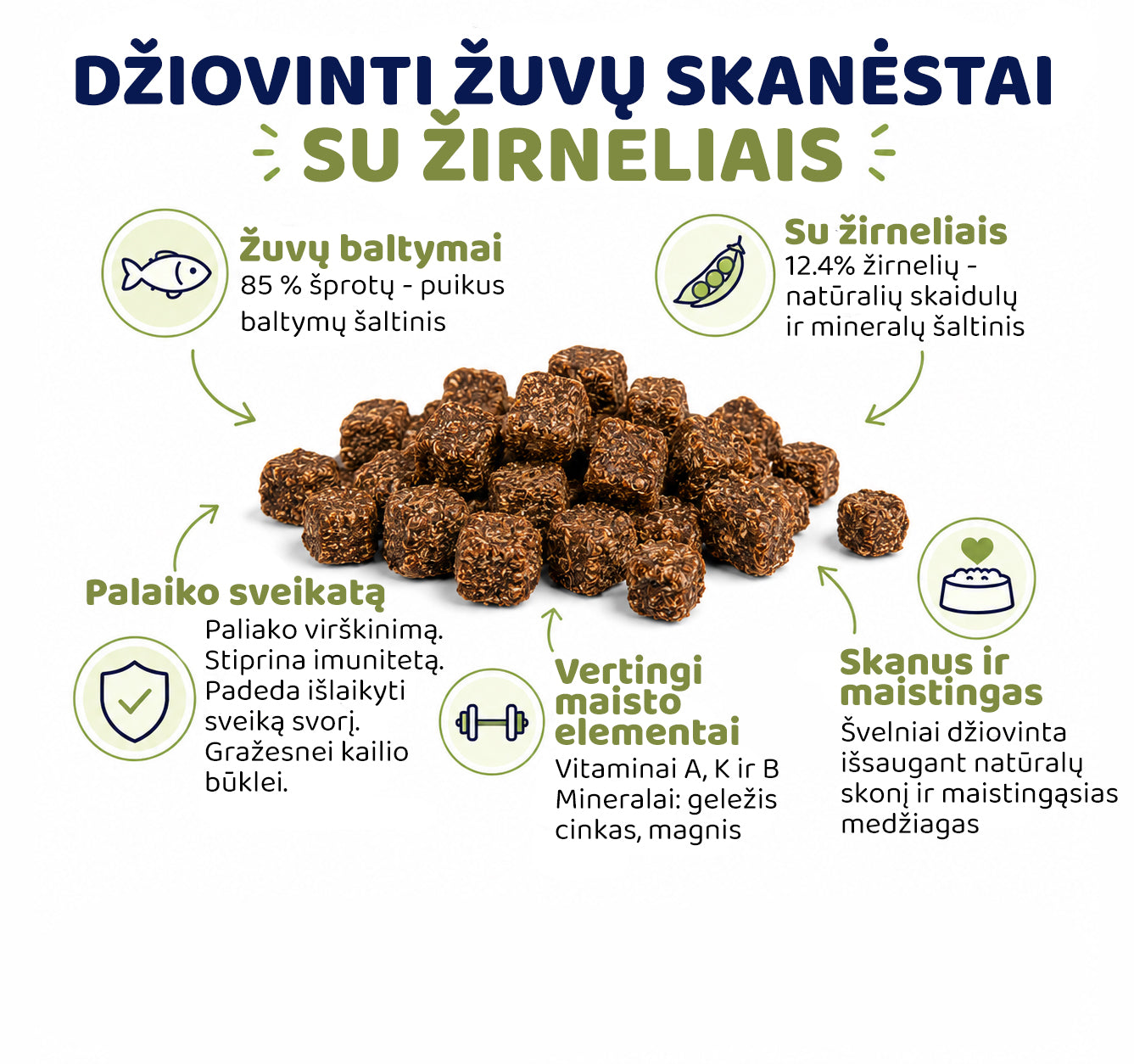 Žuvų skanukai su žirneliais 